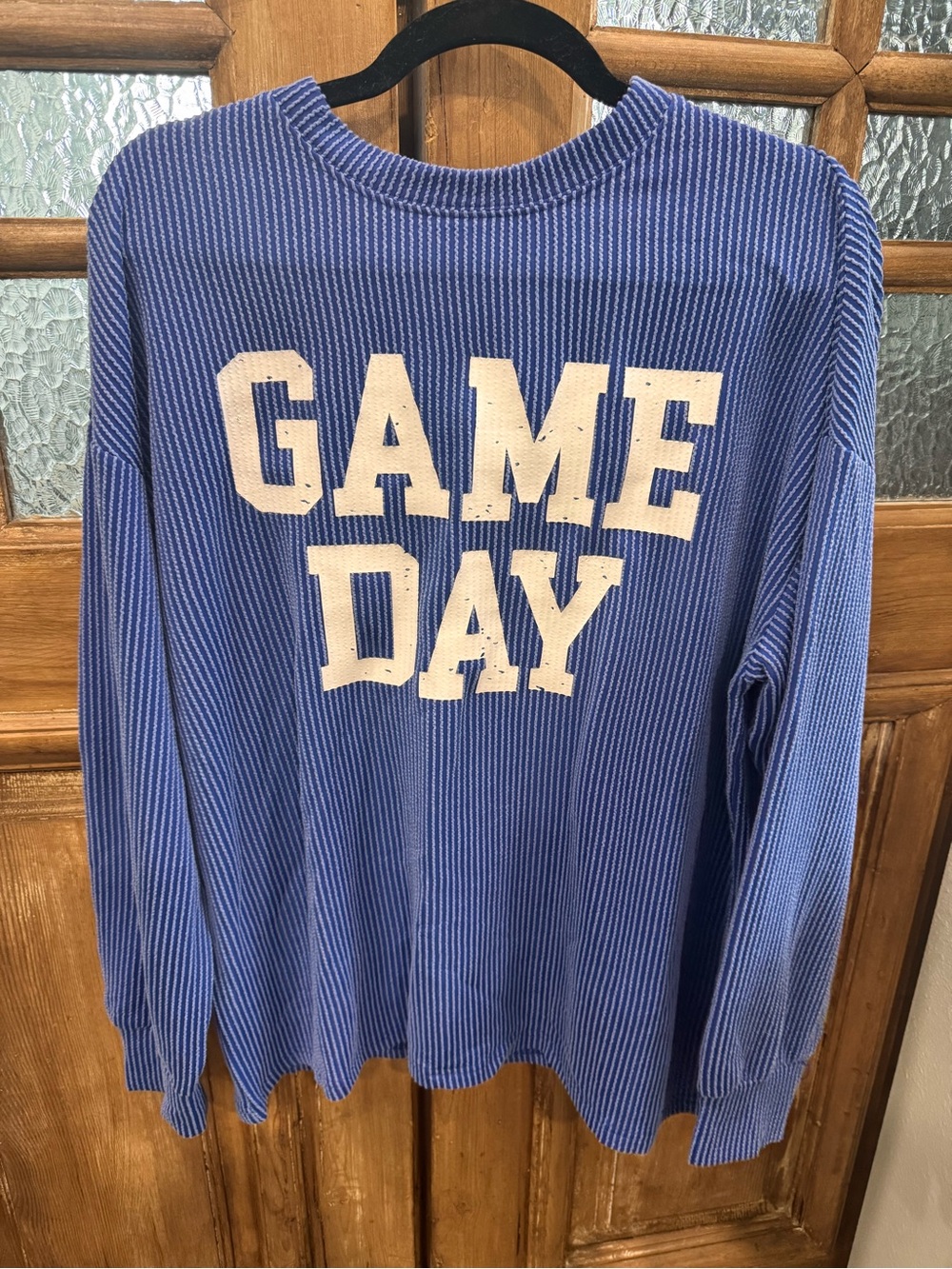 Game Day Long Sleeve Knit Top - Blue